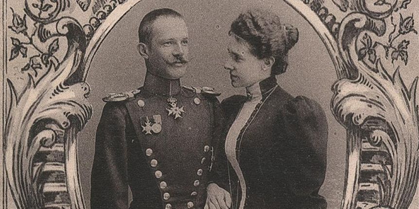 Detail des Hochzeitsfotos von Maximilian und Olga